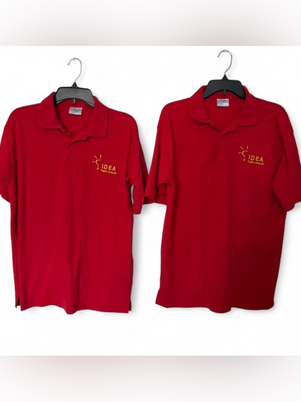 IDEA Public School Red Polo Shirt with Yellow Logo (set of 2)